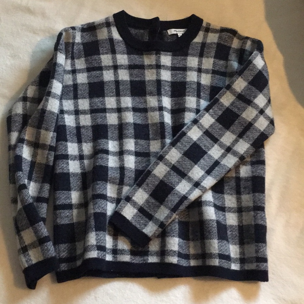 Madewell plaid sweater size S